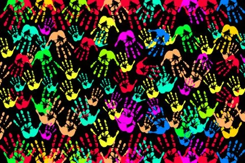 Hand Prints Stock Illustration