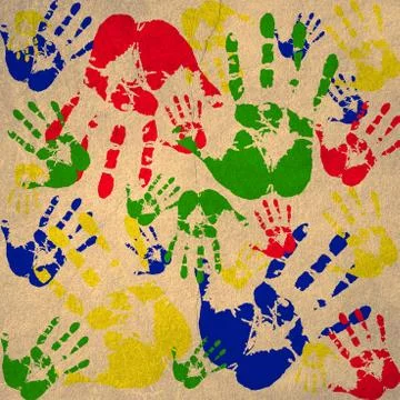 Hand Prints Stock Illustration