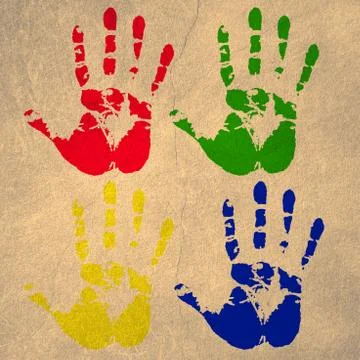 Hand Prints Stock Illustration