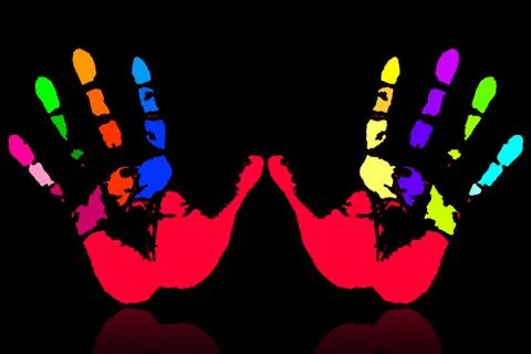 Hand Prints Stock Illustration