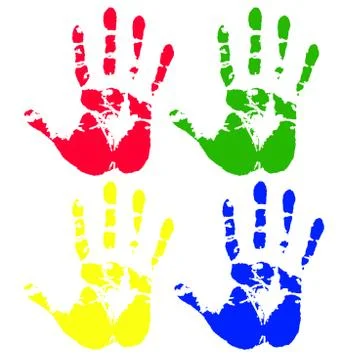 Hand Prints Stock Illustration