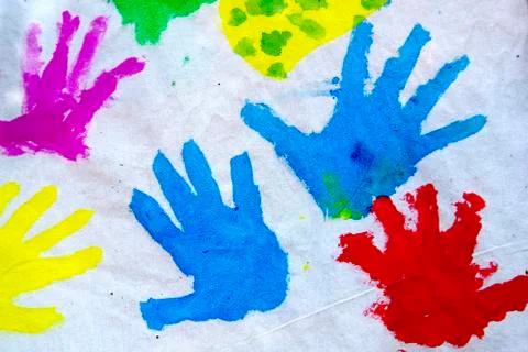 Hand prints Stock Photos