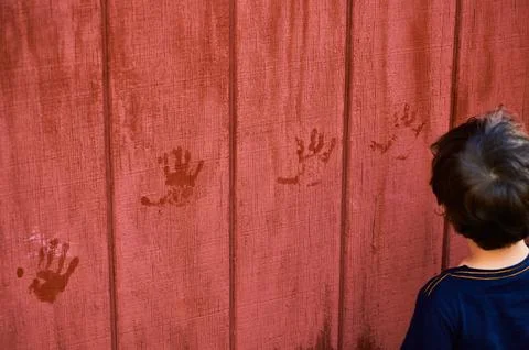 Hand prints Stock Photos