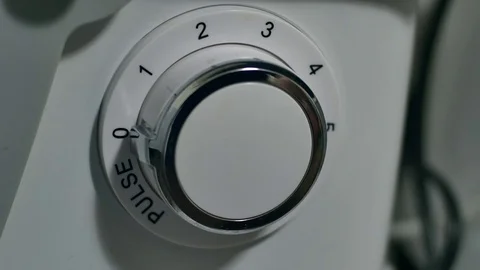 Hand Programing The Speed Of The Mixer, Kitchen Appliance, Detail Video stock 70163280