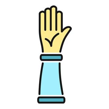 Hand prosthesis icon representing new medical technology Stock Illustration