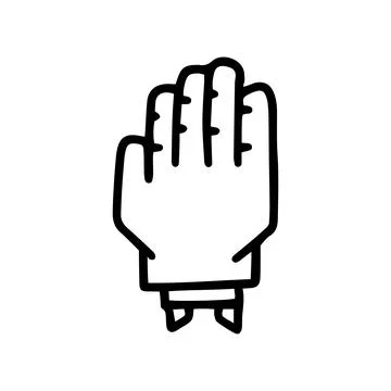 Hand prosthesis line vector doodle simple icon 스톡 일러스트