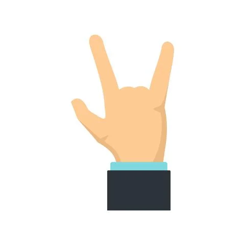 Hand up protest icon flat isolated vector Illustration