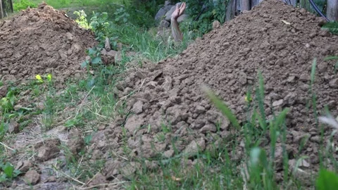 Hand pulled out of the grave Stock Footage 312874993