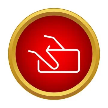 Hand pulling card for payment transaction icon Stock Illustration