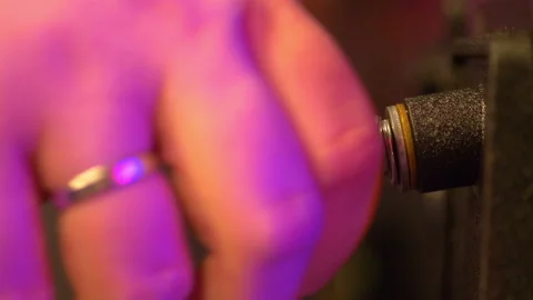 Hand Pulling Pinball Plunger To Start Ball in 4K Slow motion 60fps Stock Footage 129093711