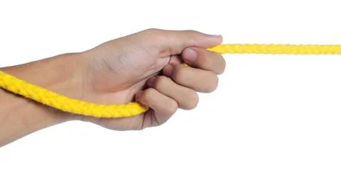 Hand pulling rope 스톡 사진