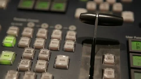 Hand Pulling the T-Bar on a Video Switcher. 動画素材 10610200