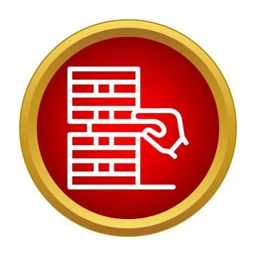 Hand pulling wooden block from jenga tower game Stock Illustration