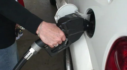 Hand Pumping Gas Stock Footage 582842