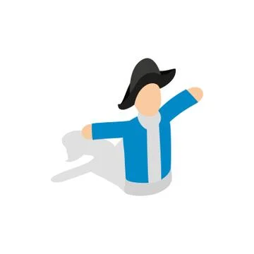 Hand puppet icon in isometric 3d style Illustrazione stock