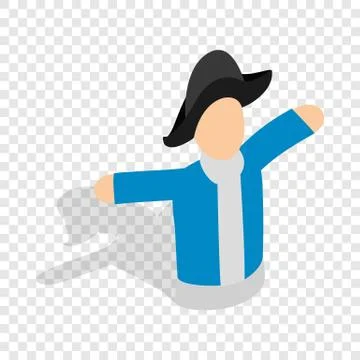 Hand puppet isometric icon Illustrazione stock