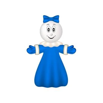 Hand puppet with smiling face Stock Illustration