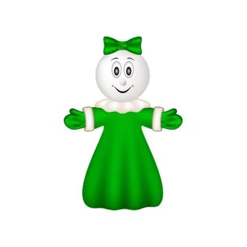 Hand puppet with smiling face Stock Illustration