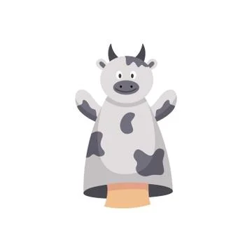 Hand Puppet toy for children development flat vector illustration isolated. 스톡 일러스트