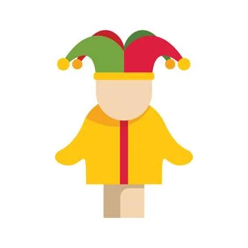 Hand puppet wearing jester hat with bells for entertainment and fun Illustrazione stock