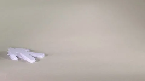 Hand up puppets-grey Stock Footage 10810002