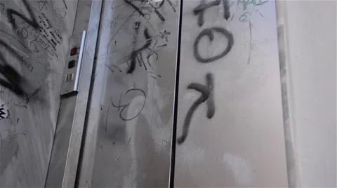Hand that pushed the command of a lift that seems not work Video stock 63388857