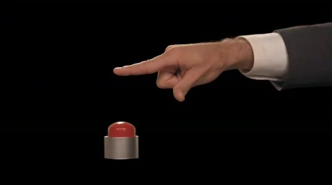 Hand Pushes Small Button Stock Footage 754668