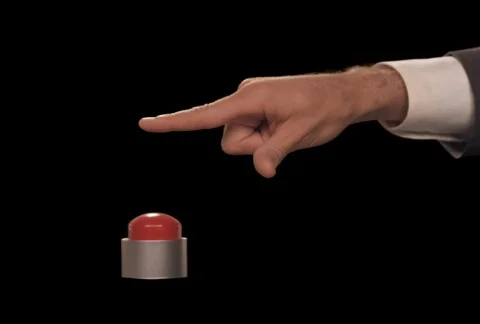 Hand Pushes Small Button Stock Footage 754671