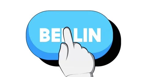 Hand pushing the Berlin word Stock Footage 171917499