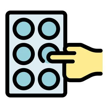 Hand pushing button on control panel, making a choice Illustrazione stock