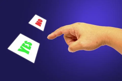 Hand pushing the button Stock Illustration
