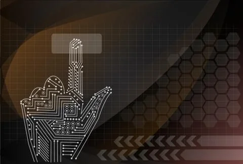 Hand pushing a button Illustrazione stock