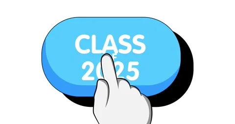 Hand Pushing Class of 2025 Button Stock Footage 308497556