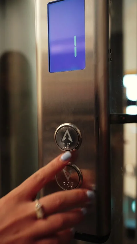 Hand pushing elevator button․ Stock Footage 295359110