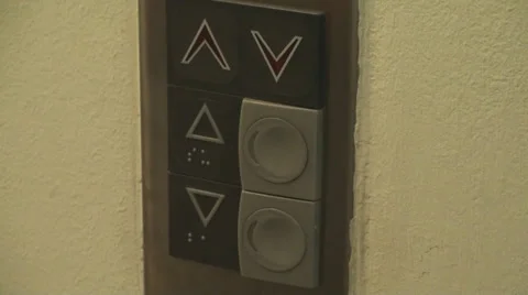 Hand Pushing The Elevator Button, Office, Building, Hand Detail Stock Footage 38000203