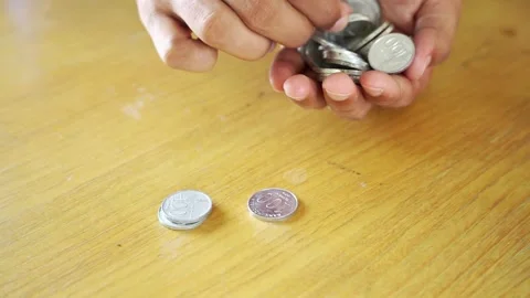 Hand put coin to stack, investment concept Stock Footage 322144528