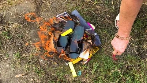 Hand Put Joss Paper Gold Bars Offering To See Off Their Ancestors Stock Footage 307653267