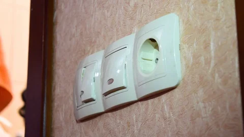 Hand Put Plug Into Electricity Socket Stock Footage 103719987