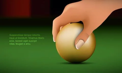 Hand puts the ball Stock Illustration