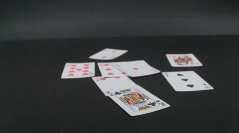 Hand Putting Cards On A Table Point Of View-Shot Stock-Footage 35231000