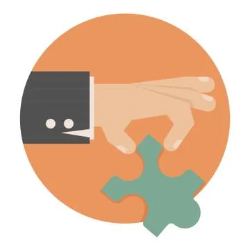 Hand with puzzle , eps10 vector format Stock Illustration