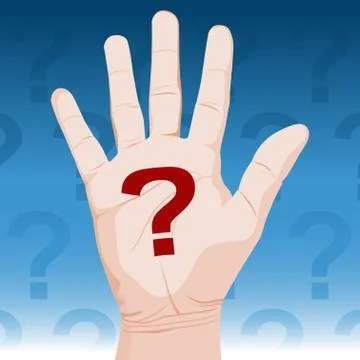 Hand question Stock Illustration