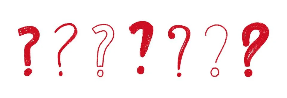 Hand question mark doodle. Curious outline icon why for FAQ sections or inquiry Stock Illustration