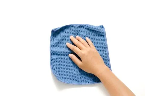 Hand with rag Stock Photos