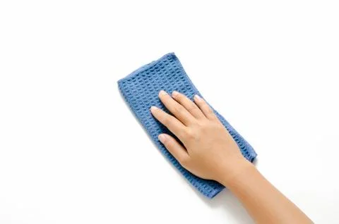 Hand with rag Stock Photos