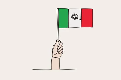 A hand raised the Cameroon flag Stock Illustration