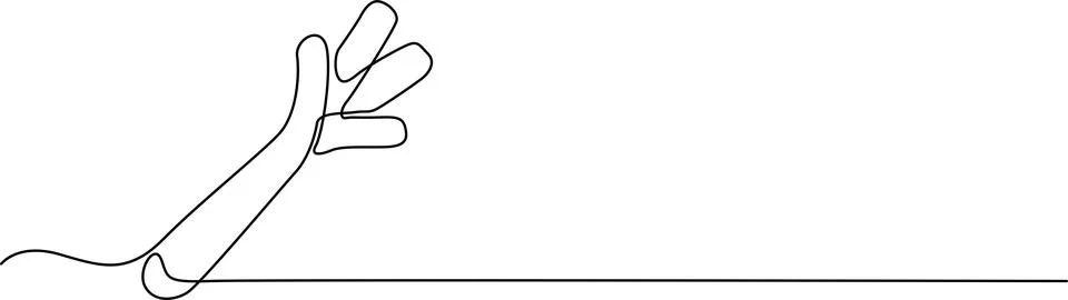 Hand raised in gesture Vector Stock Illustration