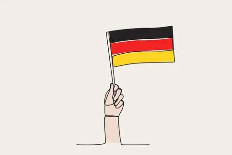 A hand raised the Madagascar flag Stock Illustration