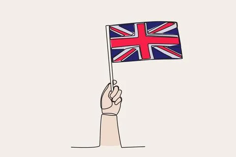 A hand raised the Malawi flag Stock Illustration