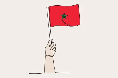 A hand raised the Mali flag Stock Illustration